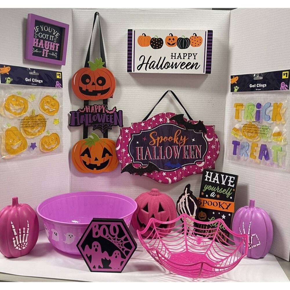 lot of halloween decorations, Hanging, Wall, & Tabletop Decor #640